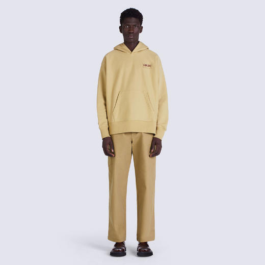 KENZO 高田贤三 男士棉质字母徽标印花连帽卫衣 黄色 FC65 SW419 4MC 11 商品图3