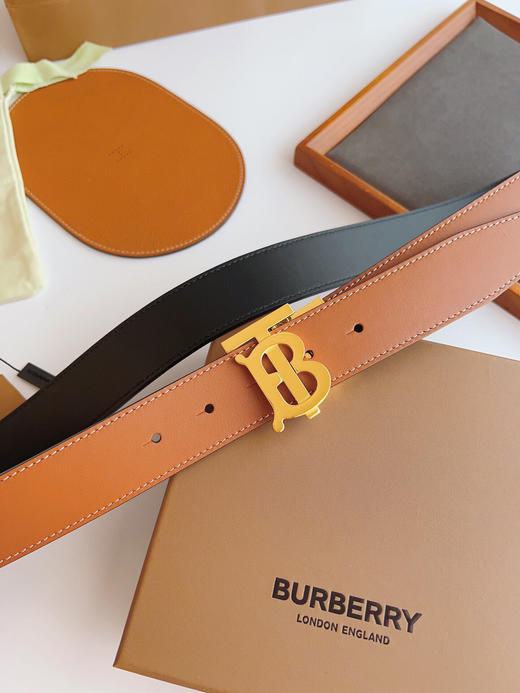 秋冬特惠💰350 巴宝莉新品男士腰带 双扣头层进口牛皮 商品图2