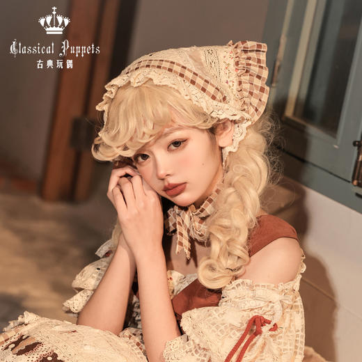 【积分兑换，60天后发货】卖火柴的小女孩 头巾 古典玩偶 lolita 头饰 商品图1
