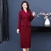 婚宴喜婆婆连衣裙新款时尚西装领修身显瘦假两件裙YMR8695 商品缩略图5
