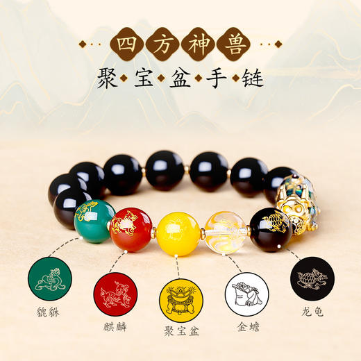 【五路财神变色貔貅聚宝盆手链】 商品图1
