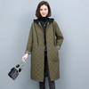 HR WY82179连帽棉衣中长棉服时尚轻薄夹棉外套 商品缩略图1