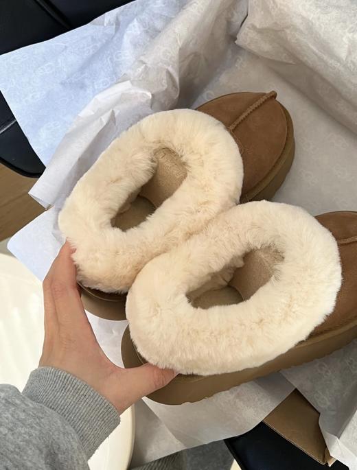 【女款】河南桑坡雪地靴 新款塔次特矮底/厚底3cm隆丰A级羊皮毛一体女款 商品图7