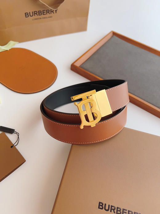 秋冬特惠💰350 巴宝莉新品男士腰带 双扣头层进口牛皮 商品图8