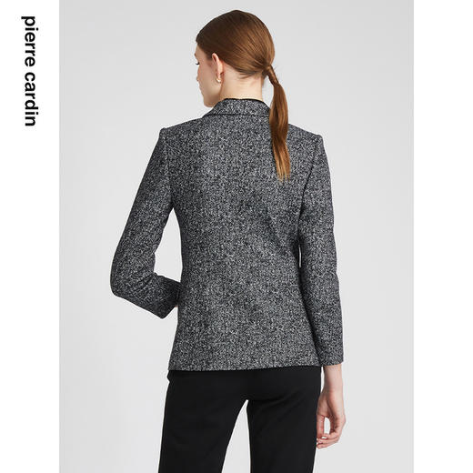 皮尔卡丹女装西服高频时尚干练羊毛商务通勤上衣外套P2337U2936B0
 商品图2