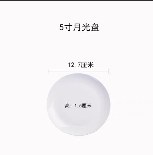 5F隆昌瓷器白胎5寸月光盘 商品图0