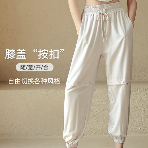 跃牌【禅语梵心系列】高腰运动长裤女秋冬宽松束脚休闲哈伦裤跑步速干舞蹈健身房瑜伽裤FX2040 商品图1