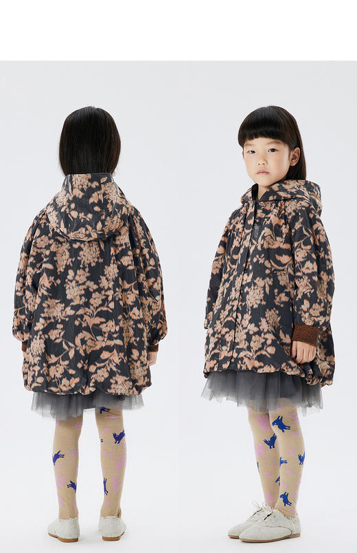 JNBY  22年冬款  印花中长款风衣  1MB910850 商品图5