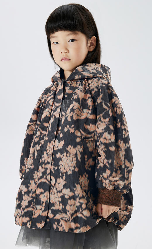 JNBY  22年冬款  印花中长款风衣  1MB910850 商品图3