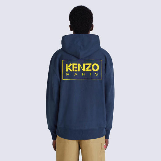 KENZO 高田贤三 男士棉质字母徽标印花连帽卫衣 蓝色 FC65 SW419 4MC 77 商品图2