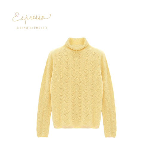 镂空花自由领套头衫 | ESPRESSO100%山羊绒 高品质羊绒衫 BJF103057 商品图3