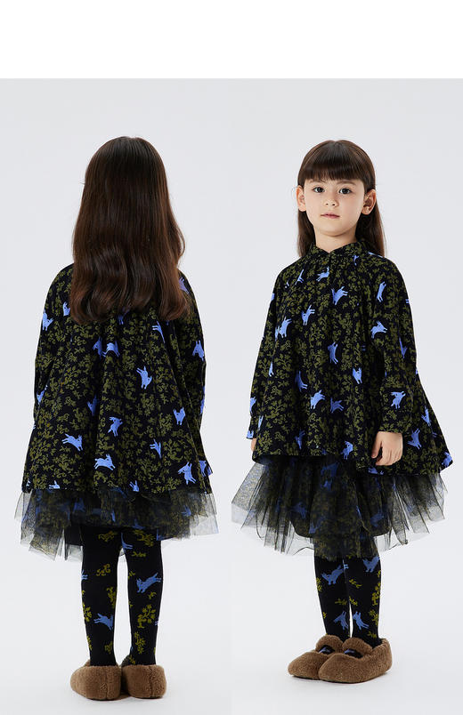 JNBY  22年冬款   生肖兔印花长袖衬衣 1MB210650 商品图6