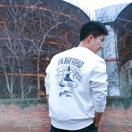 侣行 张昕宇梁红同款 穿越南美卫衣 情侣全棉无帽420重磅秋冬新款 商品图5