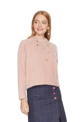 SUMMER & SAGE 简约粉色套头卫衣 5234