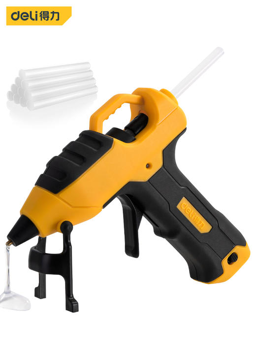 得力DL5046锂电热熔胶枪3.6V2000mAh(黄) 商品图0