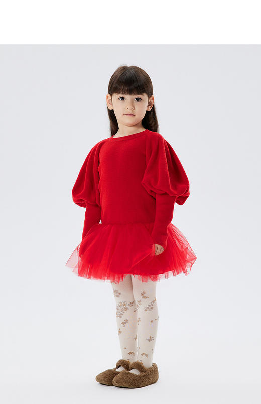 JNBY  22年冬款  灯笼袖绵羊毛长袖连衣裙  1MAG11990 商品图5