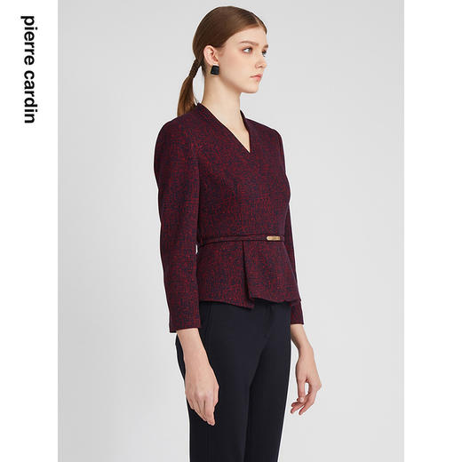 皮尔卡丹女装春秋新款淑女通勤优雅长袖上衣P2333U2990T0
 商品图1