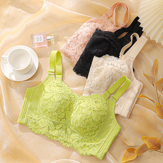 【D杯单件】【秀黛】醉仙灵芙全罩杯蕾丝文胸E6115357D【线上专供款】 商品图3
