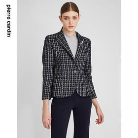 皮尔卡丹女装法式淑女小香风收腰通勤知性西服外套P2330U2970L3
