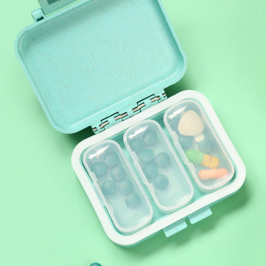 便携随身药盒（米色、蓝色随机发） 商品图1