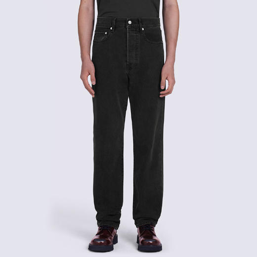 KENZO 高田贤三 男士棉质 KENZO PARIS刺绣徽标直筒休闲牛仔裤 黑色 FC65 DP331 9EJ 99 商品图1