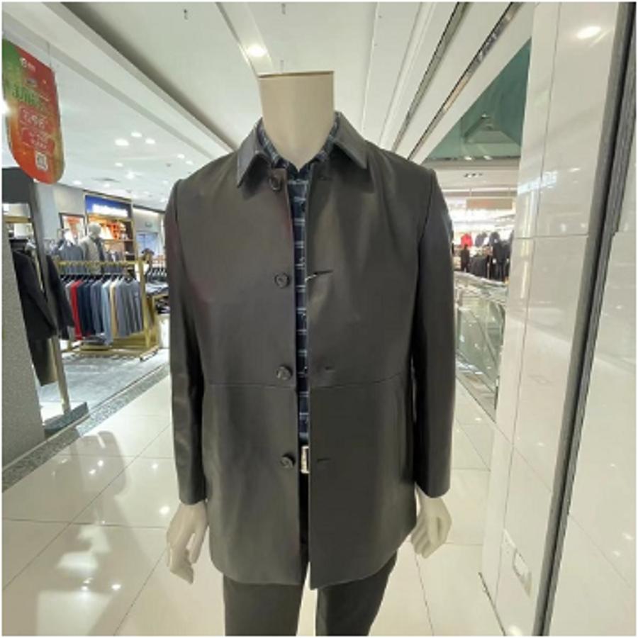 南4梦特娇男式绵羊皮革皮衣，面料成份：绵羊皮革；