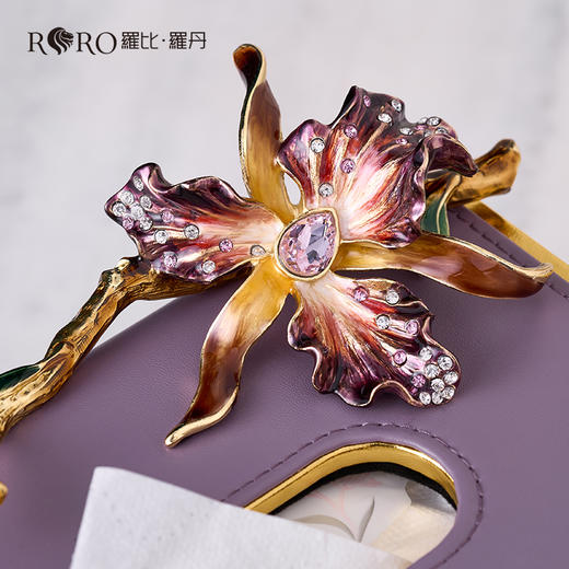 罗比罗丹蝶恋花纸巾盒家用客厅茶几创意办公室轻奢风抽纸盒 商品图4