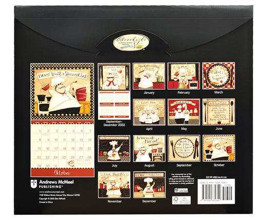 家在厨房 2023年豪华版挂历 英文原版 Home Is in the Kitchen 2023 Deluxe Wall Calendar 商品图4