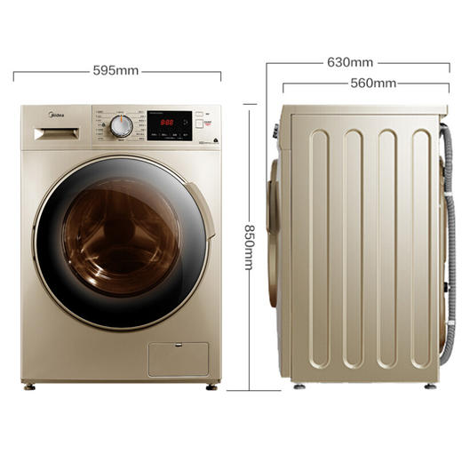 【新品家电】美的滚筒12公斤洗衣机全自动10公斤大容量一体一级变频节能高温自清洁除菌空气洗 10公斤除螨洗烘一体MD100V332DG5 商品图4