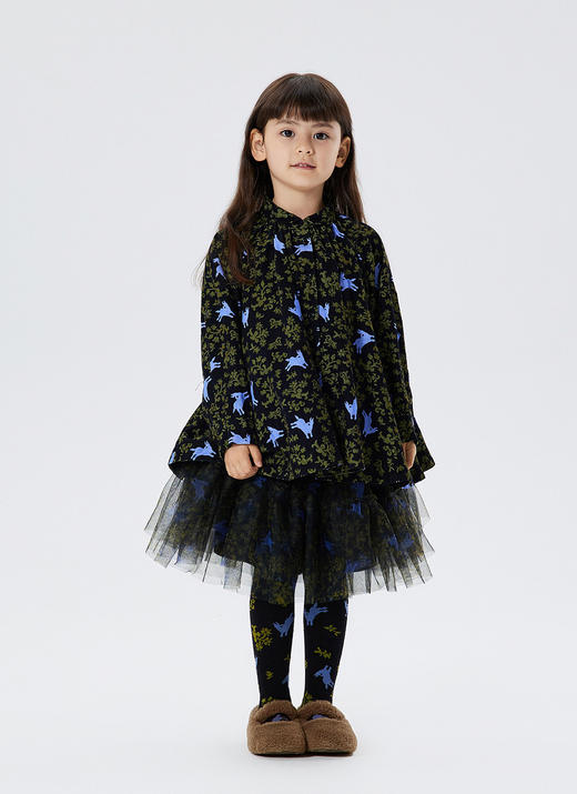 JNBY  22年冬款   生肖兔印花长袖衬衣 1MB210650 商品图0