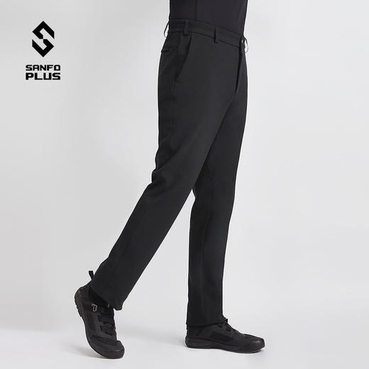 SANFO PLUS墨玉轻量商旅软壳裤户外微绒保暖弹力防风 22053 商品图1