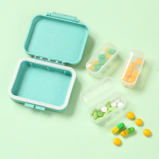 便携随身药盒（米色、蓝色随机发） 商品图0