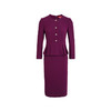 皮尔卡丹女装连衣裙紫色圆领假两件羊毛通勤淑女裙子P2318E2865Z0 商品缩略图4