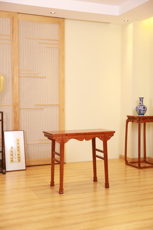 红桥红  家具严选  缅甸花梨（大果紫檀）【90 拍卖款 插肩榫平头案 纪念款】 商品图2