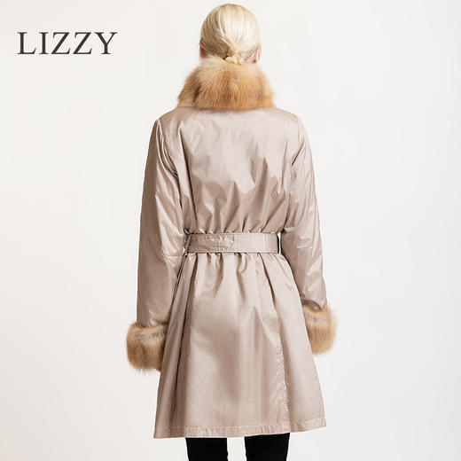 LIZZY 冬雪貂毛领尼克服风衣外套（毛领内胆可脱卸）4110 商品图3