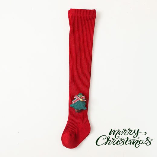 【宝宝卡通圣诞打底裤】红色新年宝宝连裤袜春秋款新生婴儿打底裤袜儿童 商品图7