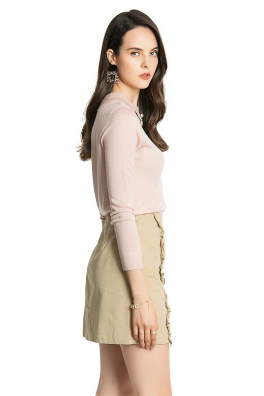 WEN&VI 蝴蝶结装饰粉色针织衫 4406 商品图3