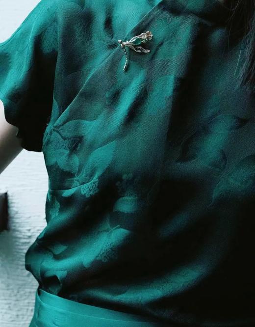 蜻蜓爱碧浔｜哥伦比亚祖母绿胸针耳环两用 商品图6