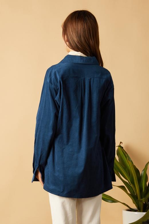 Kai & Kiera 蓝条绒衬衫 10572 商品图2