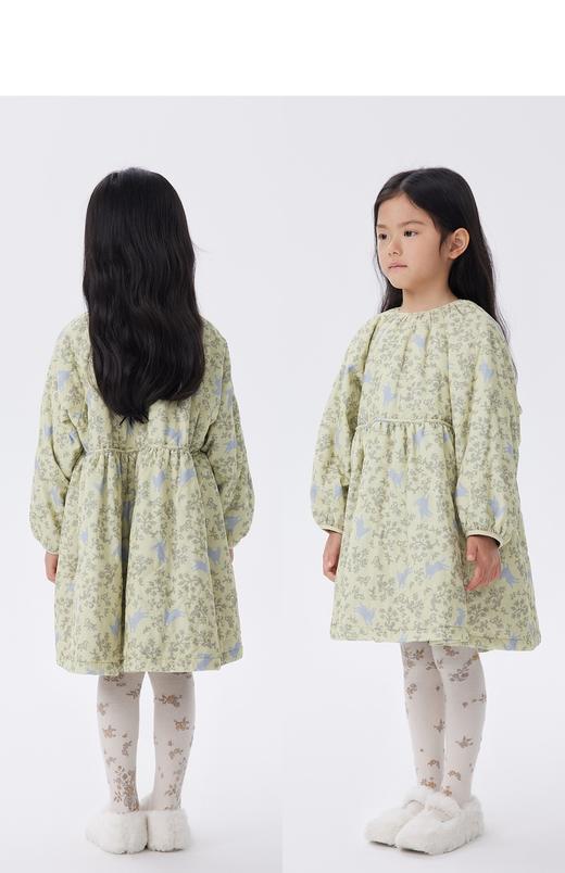 JNBY  22年冬款  生肖兔印花长袖连衣裙  1MBG10960 商品图9