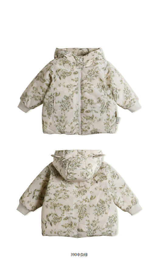 JNBY  22年冬款  印花中长款连帽羽绒服  YMBC10290 商品图5