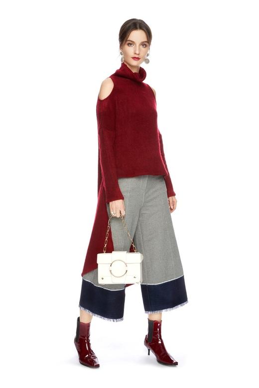 DEHUNTER 不规则挖肩毛衣 4645 商品图1