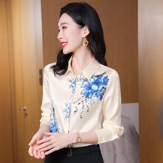 重磅真丝衬衫百搭桑蚕丝上衣ASE3553 商品图5