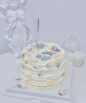 韩系裱花蛋糕（飘雪） | 昔果