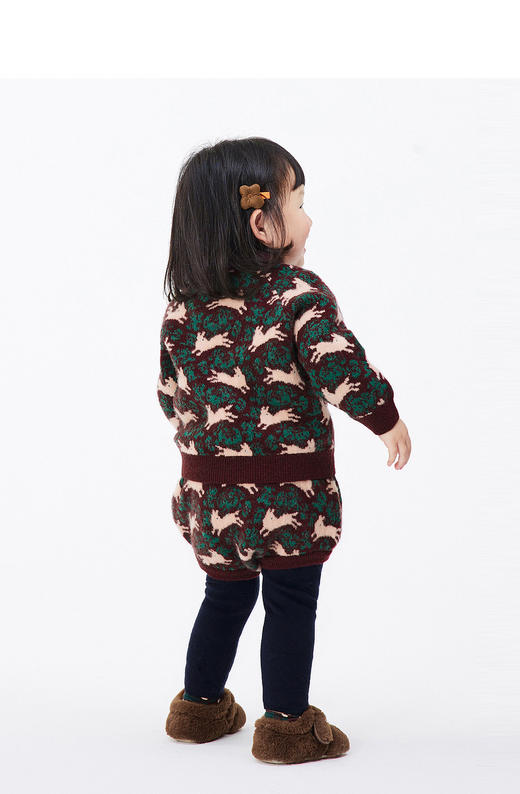 JNBY 22年冬款  生肖兔短款开襟毛衫  YMB310080 商品图7