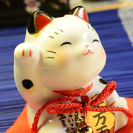 日本药师窑彩绘财源广进招财猫 摆件生日开业送朋友爱人礼物 商品图3
