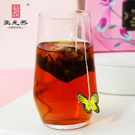 王光熙玫瑰花茶茶包祁门红茶重瓣红玫瑰花茶袋泡红茶40克盒装 商品图3