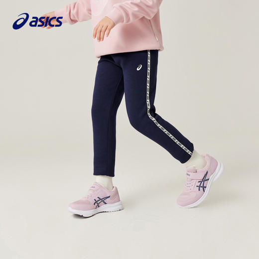 ASICS/亚瑟士童装冬季男女儿童针织长裤黑色休闲裤运动 商品图1