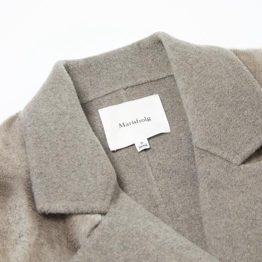 玛丝菲尔 两件套水貂皮草马甲羊毛大衣A1BW4763Q 商品图3