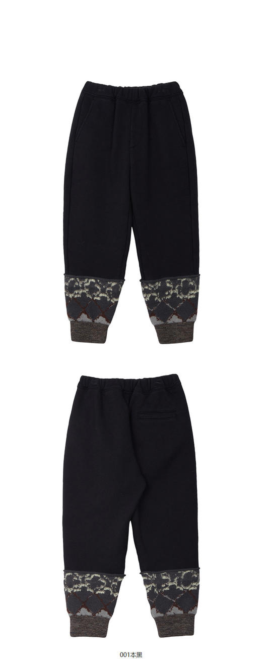 JNBY  22年冬款  时尚拼接束脚长裤  1MBE11000 商品图10